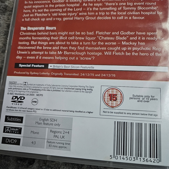 Porridge The Christmas Special BBC DVD Classic Comedy British Sitcom - Picture 8 of 9